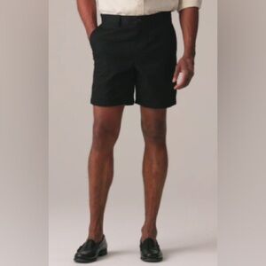 J. Crew Men's Black 7" Portsider Stretch Chino Short, Size 32